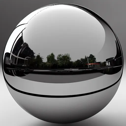 Prompt: chrome sphere