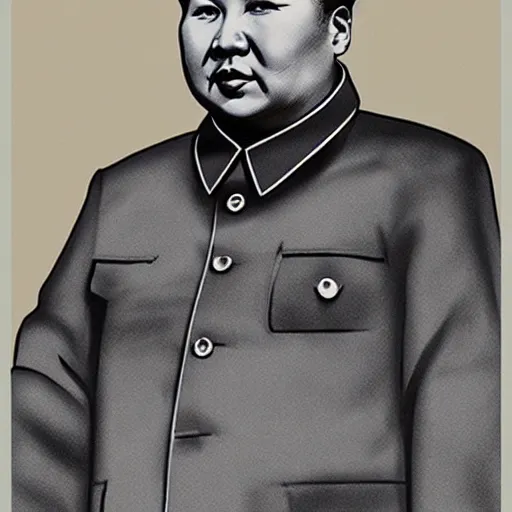 Prompt: chairman mao , highly detailed, portait, character art by Fiona Staples.