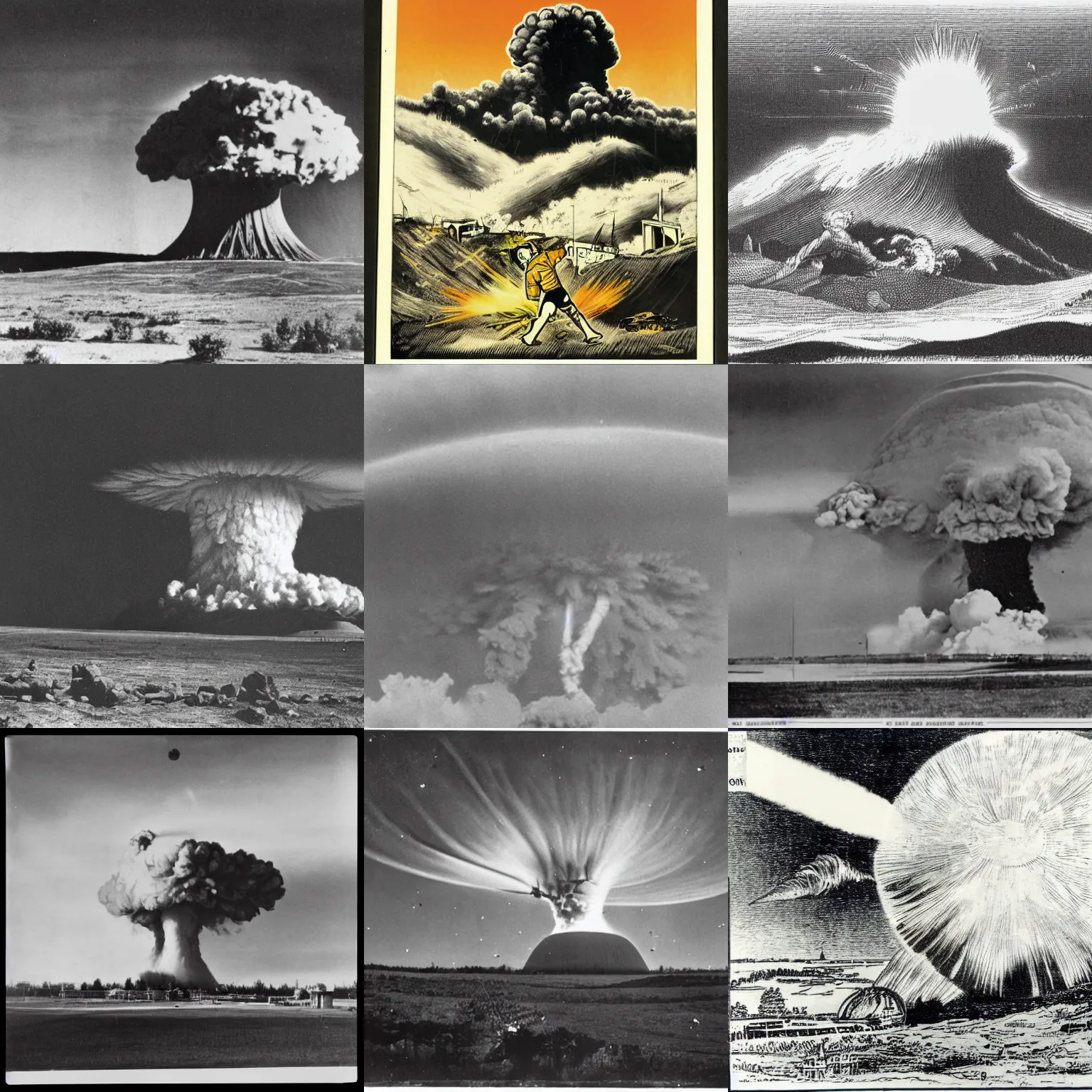 Prompt: hummel figuring nuclear explosion