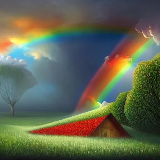 Image similar to thunderstorms and rainbows by gediminas pranckevicius