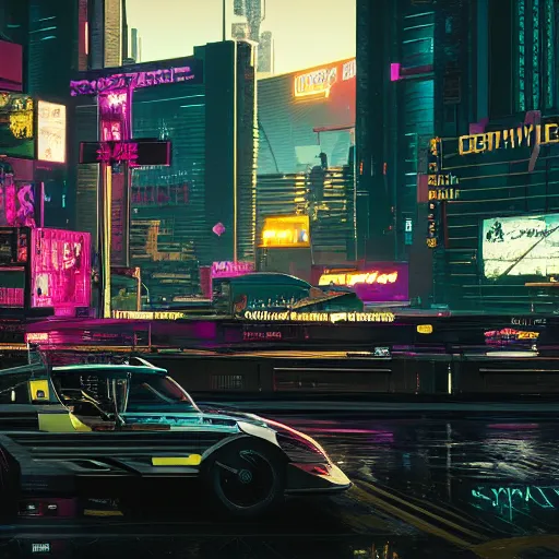 Image similar to cyberpunk 2 0 7 7 night city, post card,