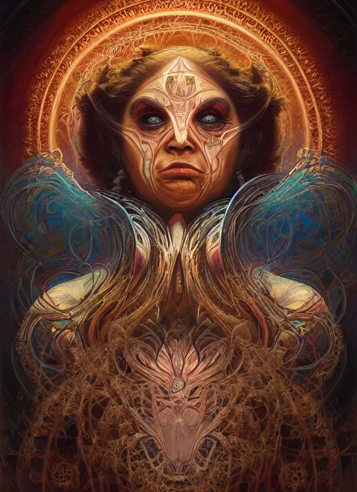 Image similar to duncan trussell, shamanic poster lsd art, intricate, elegant, highly detailed, centered, digital painting, artstation, concept art, smooth, sharp focus, illustration, artgerm, tomasz alen kopera, peter mohrbacher, donato giancola, joseph christian leyendecker, wlop, frank frazetta