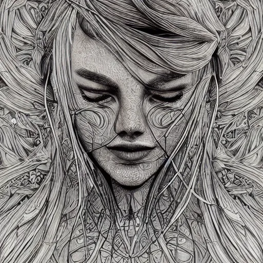 Prompt: the face of an incredibly beautiful, graceful, elegant, and sophisticated young woman dressed as a bulb of garlic, an ultrafine detailed illustration by james jean, intricate linework, bright colors, final fantasy, behance contest winner, vanitas, angular, altermodern, unreal engine 5 highly rendered, global illumination, radiant light, detailed and intricate environment