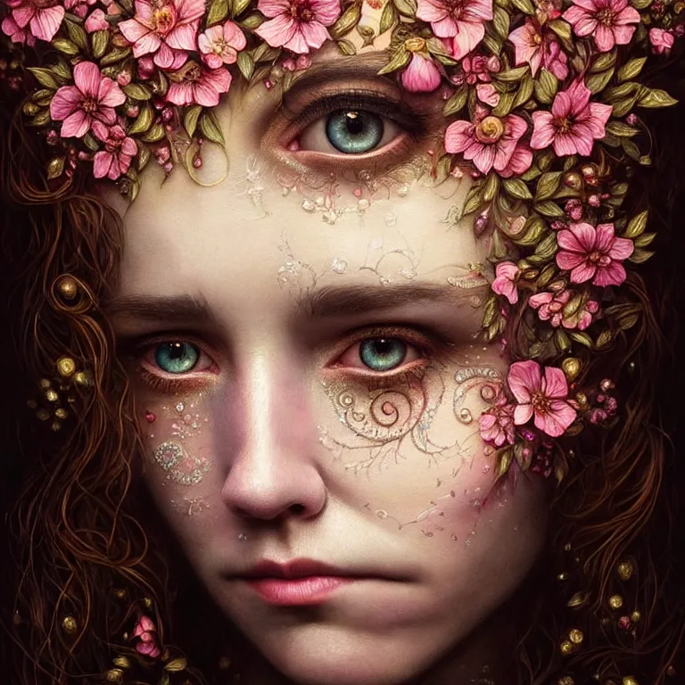 Image similar to epic professional digital art of sweet eyes, accent lighting, painted, intricate, detailed, cheery, fun, effervescent, by leesha hannigan, wayne haag, reyna rochin, ignacio fernandez rios, mark ryden, iris van herpen, epic, stunning, gorgeous, much wow, much detail, cinematic, masterpiece.