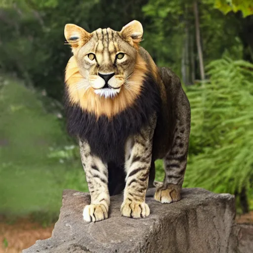 Image similar to lion cat panther hybrid