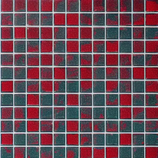 Prompt: albedo texture of corporate grey flecked vinyl tiles with random red, green and blue tiles interspersed, flat lighting, constrast, top - down photo, perfectly tileable