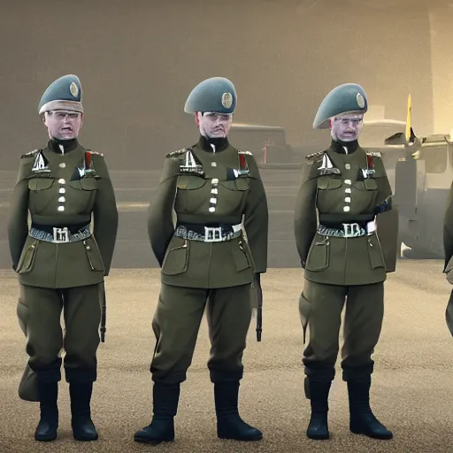 Prompt: Boris Johnson with Waffen SS officers body, realistic artstyle, wide shot, dramatic lighting, octane render, hyperrealistic, high quality, highly detailed, HD, beautiful, cinematic, 8k, unreal engine, facial accuracy, symmetrical