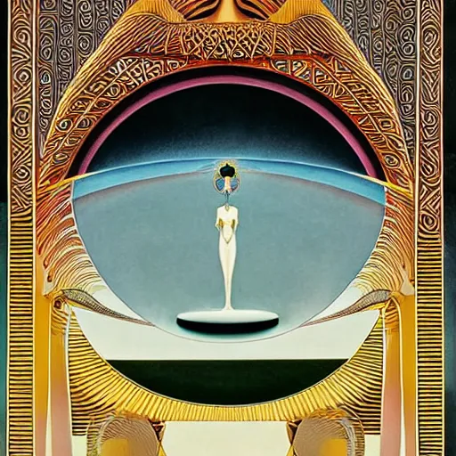 Image similar to Magical Amun-Ra Infinite Nexus Portal, Margaret Clarke, Kay Nielsen, Oils, hyperrealism