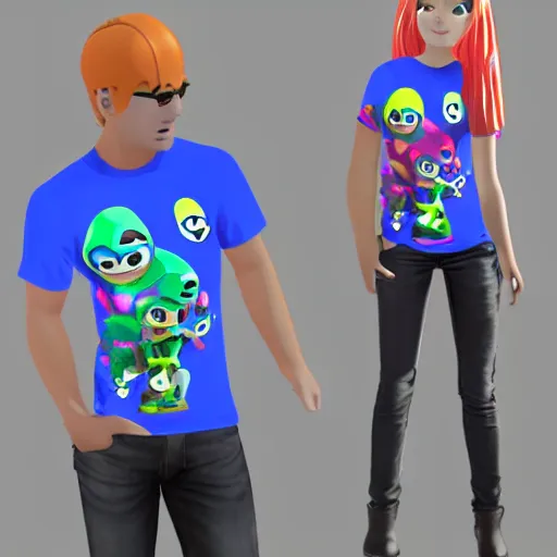 Image similar to cool shirt from toni kensa in splatoon