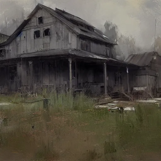 Image similar to farm house jeremy mann