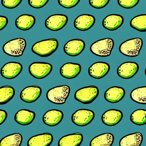 Image similar to “ avocado, repeating pattern, illustrative ”