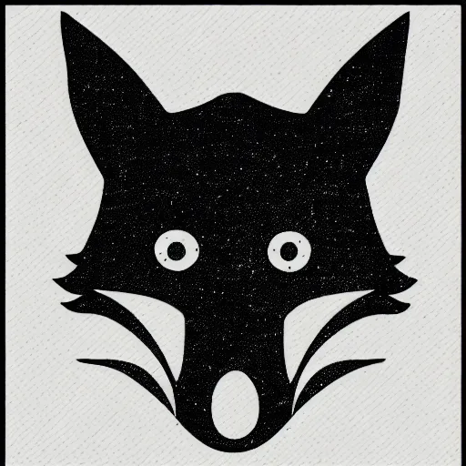 Image similar to a vector logo of a candle fox