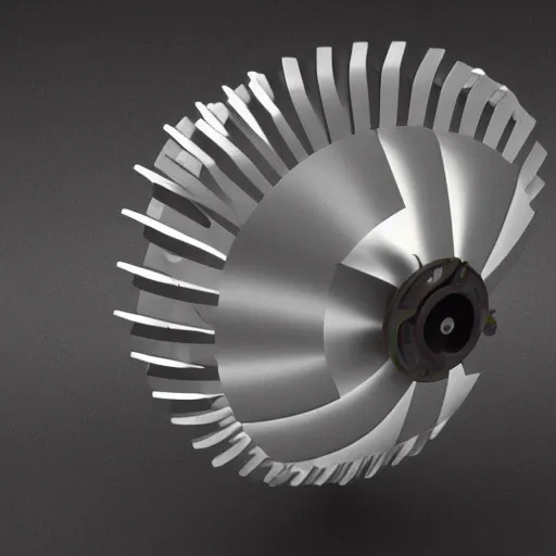 Image similar to hi-tech circular buzzsaw, 3D render