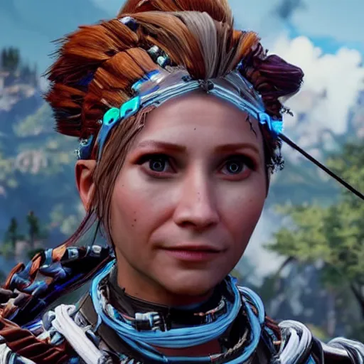 Prompt: yulia tymoshenko as alloy in horizon : zero dawn