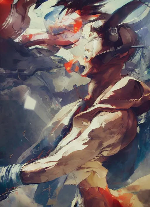 Image similar to semi reallistic gouache gesture painting, by yoshitaka amano, by ruan jia, by Conrad roset, by dofus online artists, detailed anime render of a boy playing vinyl, portrait, cgsociety, artstation, rococo mechanical, Digital reality, sf5 ink style, dieselpunk atmosphere, gesture drawn