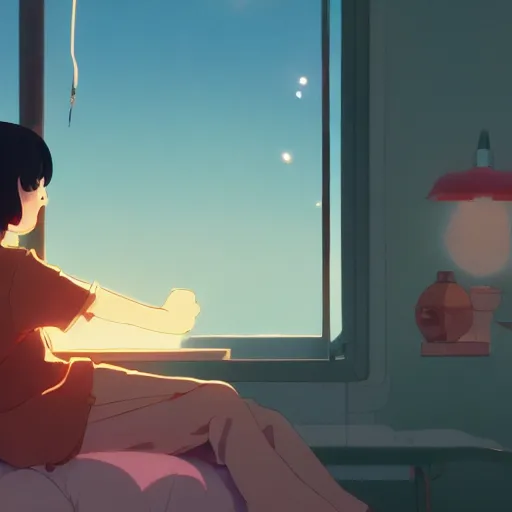 Prompt: dreaming is the poetry of life, and we must be forgiven if we indulge in it a little, cory loftis, james gilleard, atey ghailan, makoto shinkai, goro fujita, studio ghibli, rim light, exquisite lighting, clear focus, very coherent, plain background