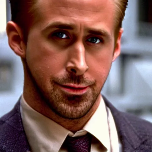 Image similar to Ryan Gosling from Drive, in American Psycho (1999)