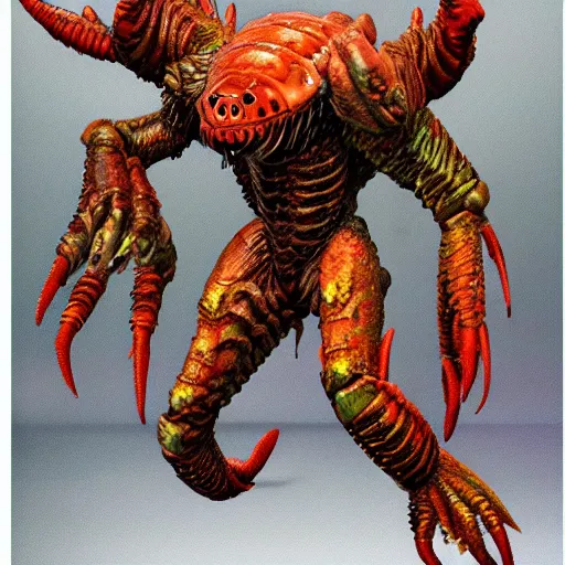 Image similar to crustacean monster from doom eternal