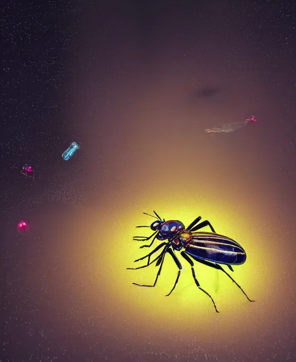 Image similar to opulent transparent clear see - through image of insects, botany, neon lights, milky way environment, ultra realistic, concept art, surrealism, photorealistic, octane render, 8 k, unreal engine. art by piet mondrian and nori inoguchi and sam kaplan and zachary goulko and christopher marley and artgerm