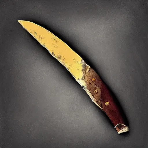 Prompt: “primitive bone knife, digital painting”