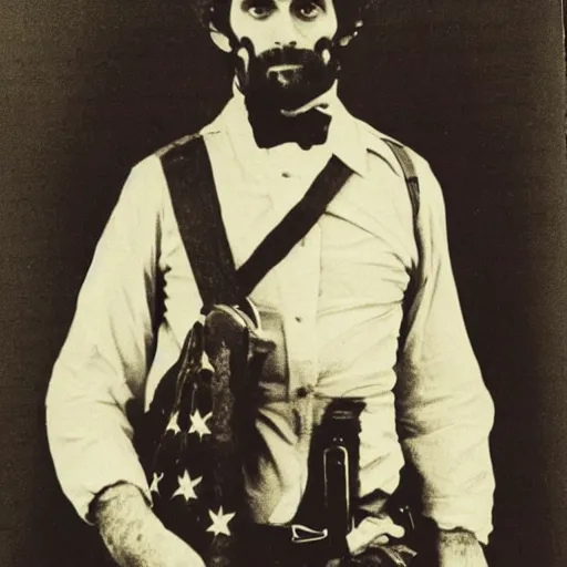 Prompt: ted bundy dressed as a civil war soldier