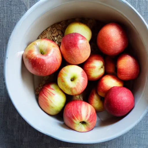 Prompt: oatmeal apples