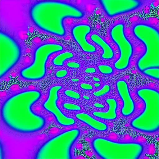 Image similar to psychedelic 3 d mandelbrot fractal suspended in the void