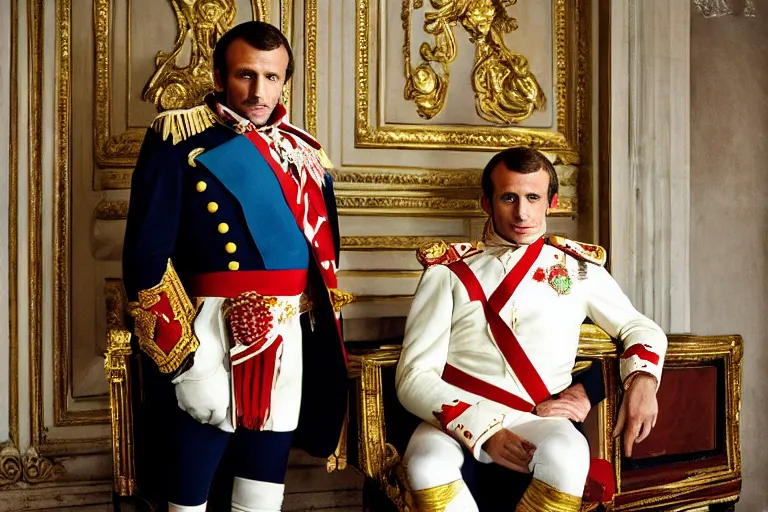 Prompt: portrait of emmanuel macron dressed as napoleon in parliament, natural light, sharp, detailed face, magazine, press, photo, steve mccurry, david lazar, canon, nikon, focus