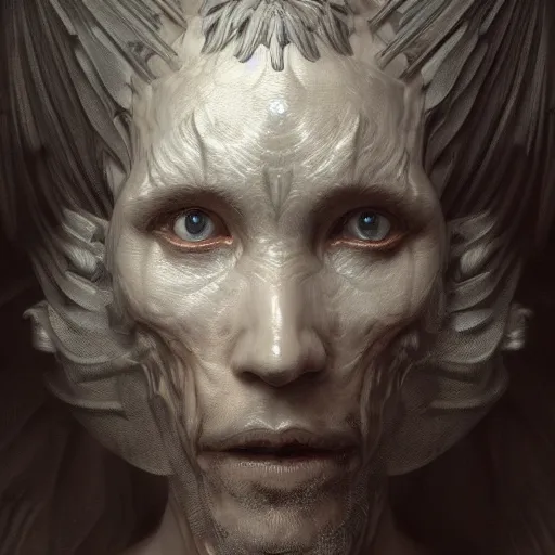 Image similar to horrifying baroque humanoid interface, 8 k, highly detailed, realistic, refined, bautiful, fine art photography, hyper realistic, in the style of greg rutkowski, by artgerm, by gustave dore, by marco turini, photorealistic, elegant, sharp focus, majestic, award winning picture, intricate, artstation,