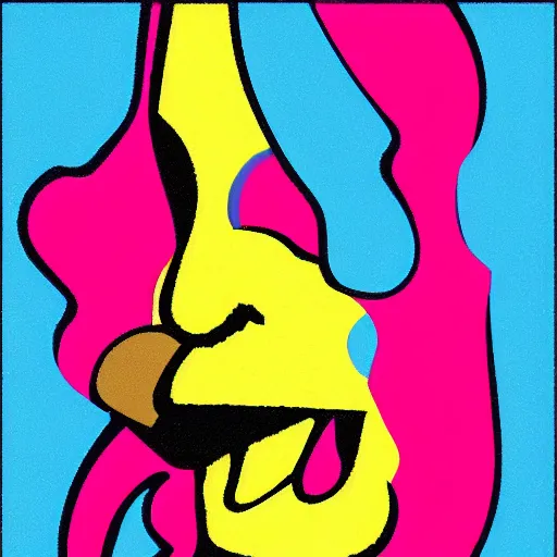 Prompt: a tongue, pop - art