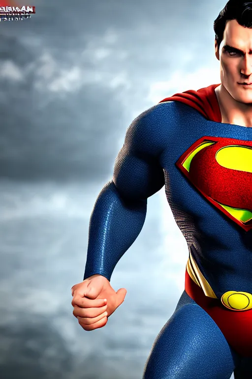 Prompt: superman face the protector, realistic, high definition, many details, dramatic scene, detailed and realistic hands, symmetrical face, realistic eyes, art of unreal engine 5