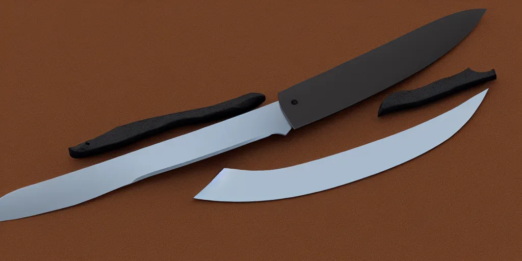 Image similar to impressive render of KA-BAR knife, octance render, max graphics, high quality, detailed, lightning, raytracing