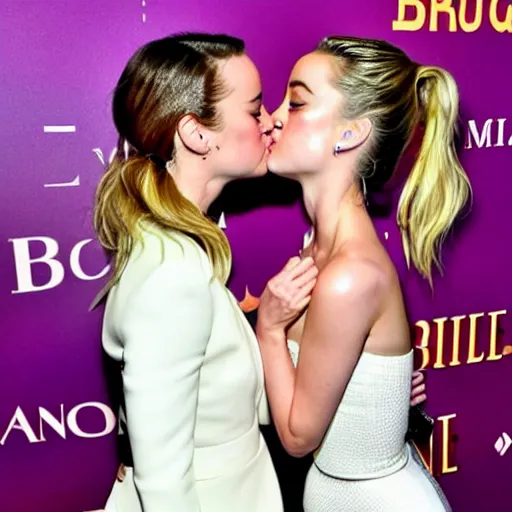 Image similar to brie larson and amber heard kissing