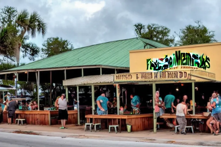 Prompt: Frenchmen Street Food at Swamphead but no one is there,