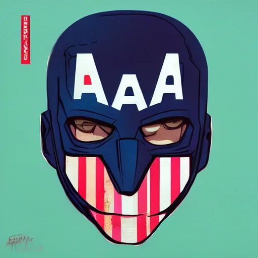 Image similar to Captain America profile picture by Sachin Teng, asymmetrical, Organic Painting , Matte Painting, geometric shapes, hard edges, graffiti, street art:2 by Sachin Teng:4