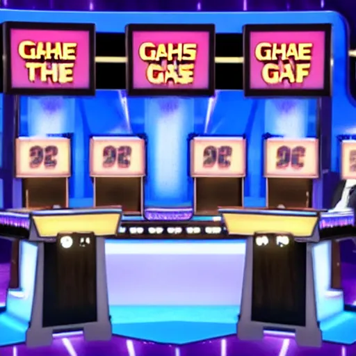 Image similar to itv game show the chase but with goats