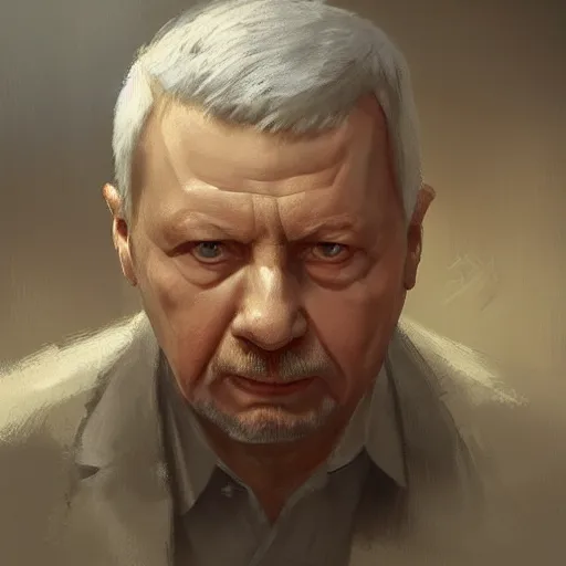 Prompt: jarosław kaczynski by greg rutkowski