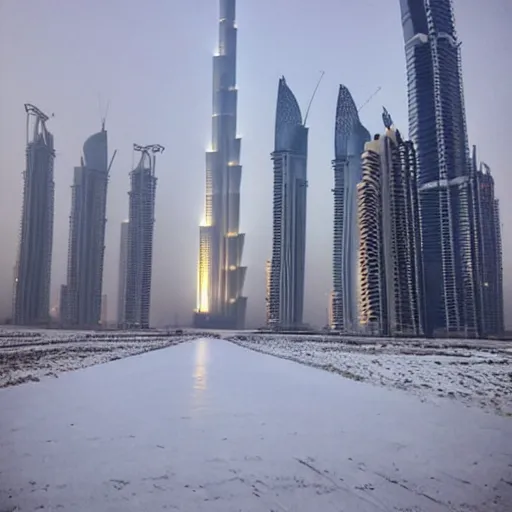 Image similar to snowing in Dubai