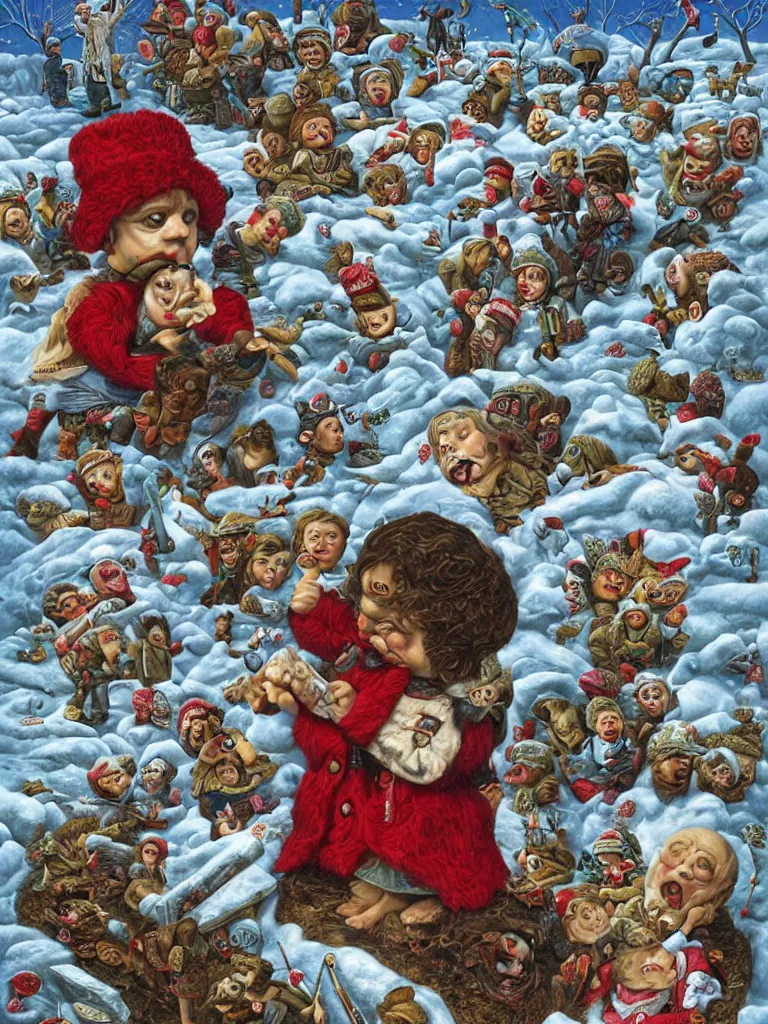 Image similar to This is the Hour of Lead remembered, if outlived, as Freezing persons, recollect the Snow First Chill then Stupor then the letting go Mark Ryden and Alex Gross, Todd Schorr highly detailed