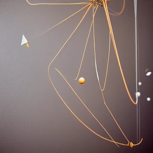 Image similar to a kinetic sculpture of this solar system hanging from horizontal line, orrery, canon 5 d 5 0 mm lens, papier - mache