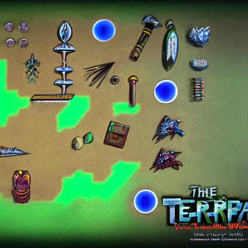 Prompt: the terraprisma, terraria weapon design, 4 k product photo shoot