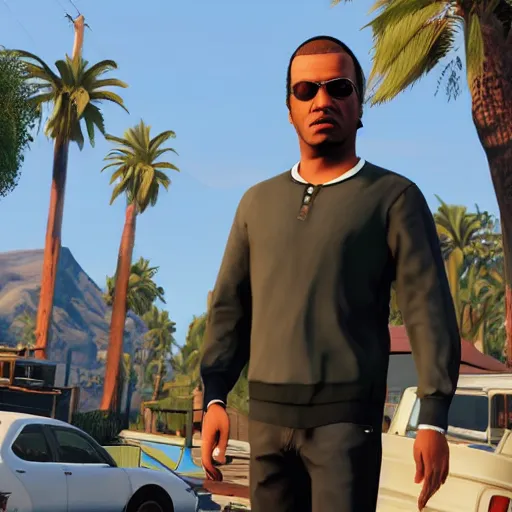Prompt: saul good as a grand theft auto 5 character