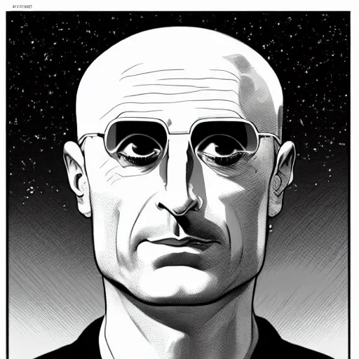Prompt: mark strong retro minimalist portrait by jean giraud, moebius starwatcher comic, 8 k