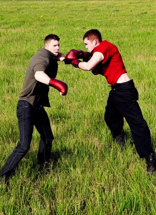 Image similar to modern sward fight on a field