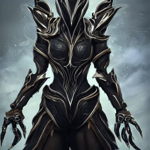 Image similar to highly detailed exquisite fanart, of a beautiful female warframe, but as an anthropomorphic robot dragon, matte black metal armor with white accents, engraved, close-up shot, epic cinematic shot, sharp claws for hands, professional digital art, high end digital art, singular, realistic, captura, DeviantArt, artstation, Furaffinity, 8k HD render