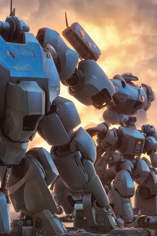 Image similar to mechwarrior 5 : mercenaries mech megaman transformer robot boss tank engine game octane render, 4 k, hd 2 0 2 2 3 d cgi rtx hdr style chrome reflexion glow fanart, global illumination ray tracing hdr fanart arstation by ian pesty by jesper ejsing pixar and disney unreal zbrush central hardmesh