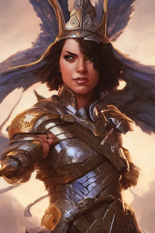 Image similar to amazon valkyrie athena, d & d, fantasy, portrait, highly detailed, headshot, digital painting, trending on artstation, concept art, sharp focus, illustration, art by artgerm and greg rutkowski and magali villeneuve