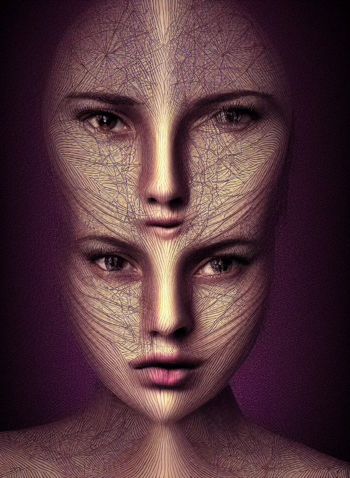 Prompt: symmetry!! cancer!!!! a portrait of a beautiful girl crying with computer science readouts and graphics overlaid textures, canvas texture in the style of contemporary art complex, dramatic lighting, intricate, highly detailed, sharp focus, luminous