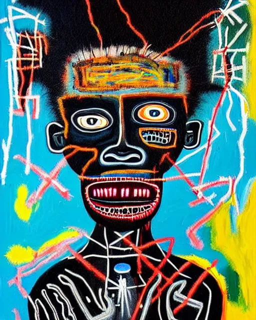 Image similar to A extremely ultra highly detailed majestic hi-res beautiful immaculate head and shoulders award winning painting stunning portrait masterpiece of a evil voodoo doll, black magic and witchcraft portrait by Jean-Michel Basquiat, 8k, high textures, ultra hyper sharp, insanely detailed and intricate, super detailed, 8k HDR ultra high quality