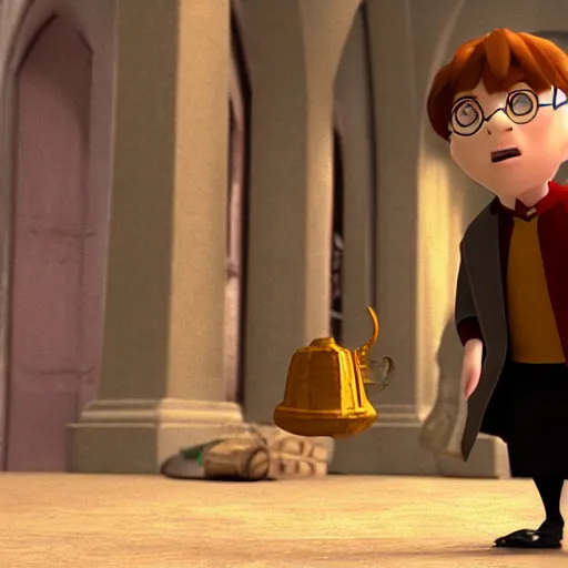 Prompt: harry potter and the sorcerer's stone, animated by pixar in 3 d hd